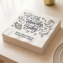 Oh Howdy Baby Cowboy Baby Shower Servietten | West