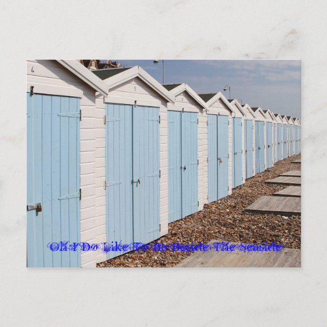 Oh, ich bin gerne am Meer Postkarte (Vorderseite)