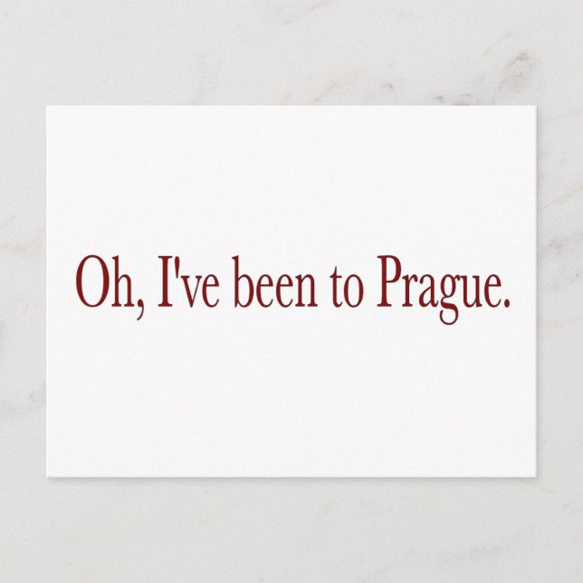 Oh, ich war in Prag Postkarte (Vorderseite)