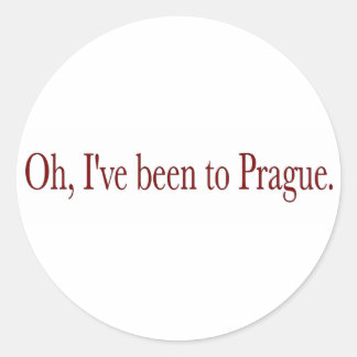 Oh, ich war in Prag Runder Aufkleber