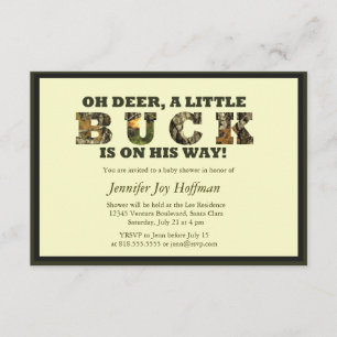 Oh ist Rotwild, ein kleiner Dollar auf seiner Einladung