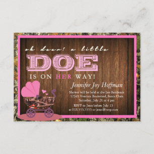 Oh ist Rotwild, eine kleine Damhirschkuh auf ihrer Einladung