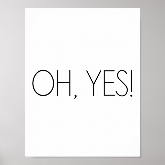 Oh ja! - MINIMALISTISCH Poster (Vorne)