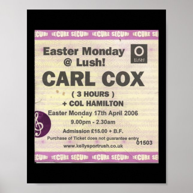 Oh ja Oh ja ja ja Portrush Ticket Sticker Poster (Vorne)