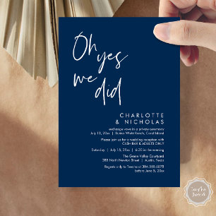 Oh ja, wir haben das getan, Hochzeitsessen Party C Einladung