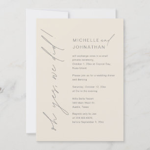 Oh ja, wir haben das getan, Hochzeitsfeier-Abendes Einladung