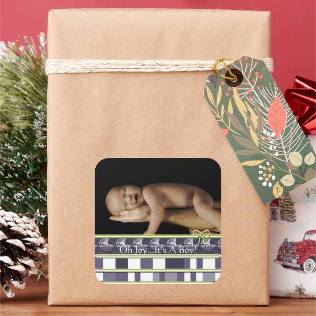 OH Joy... Das ist ein Junge! Aufkleber für Ihr Bab (Feiertag)