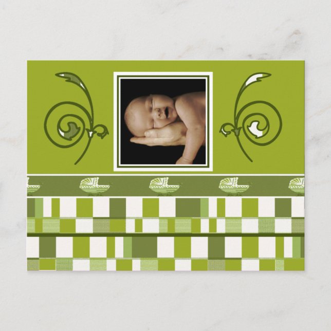 Oh, Joy. Das ist ein Junge! Postkarte (Vorderseite)