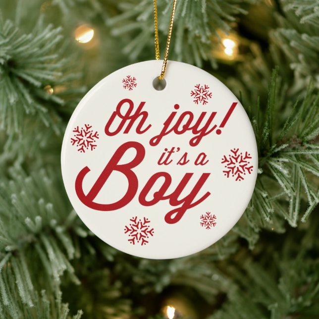 Oh, Joy Es ist eine junge Foto Urlaub Geburtstagsk Keramikornament (Baum)