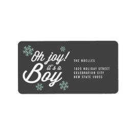 Oh, Joy Es ist eine junge Snowflakes Holiday Gebur Adressaufkleber