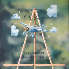 Oh Junge! Abenteuer erwartet Airplane Boy Baby Sho Acrylschild