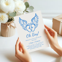 Oh Junge! Angel Wings Baby Dusche für Jungen