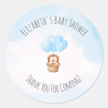 Oh Junge! Baby Shower Classic Round Sticker