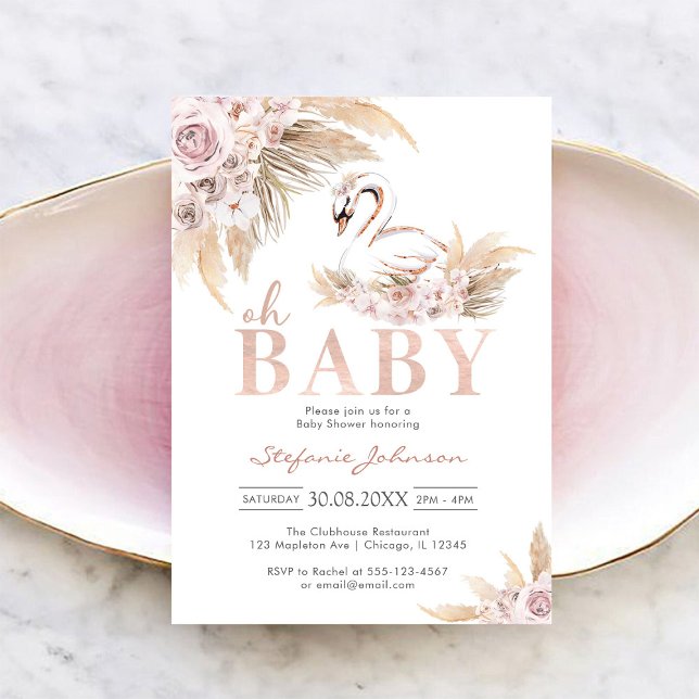 Oh Junge Baby Shower Einladung (Von Creator hochgeladen)