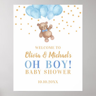 Oh Junge Baby Shower Party Willkommensposter Poster