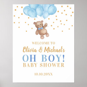 Oh Junge Baby Shower Party Willkommensposter Poster