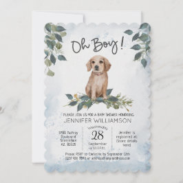 Oh Junge! Baby Shower Puppy Dog Einladung