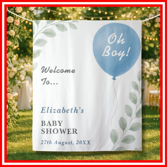 Oh Junge Baby Shower Wandteppich (Von Creator hochgeladen)
