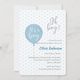 Oh, Junge! Balloon Baby ist gebührend eingeladen Einladung