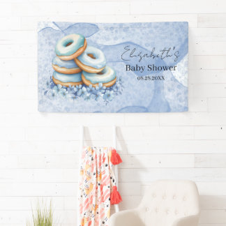 Oh Junge Blaue Donuts Baby Shower Banner