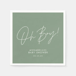 oh Junge Duschkopf Grün elegant Serviette