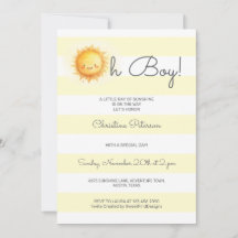 Oh Junge, ein kleiner Sonnenschein Baby Shower