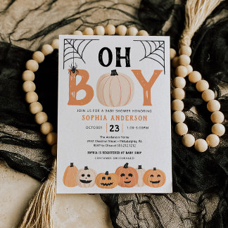 Oh Junge Halloween Baby Dusche Einladung