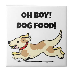 Oh Junge Hunde Hunger Welpe Cartoon Illustration Fliese