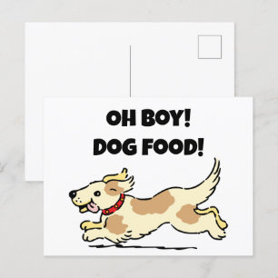 Oh Junge Hunde Hunger Welpe Cartoon Illustration Postkarte