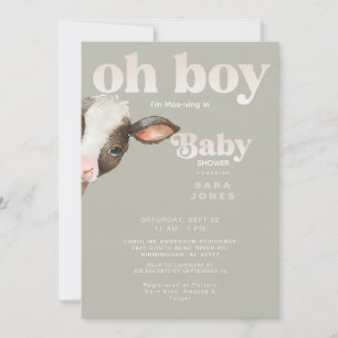 Oh Junge, ich ziehe neutral ein - Baby Shower Einladung