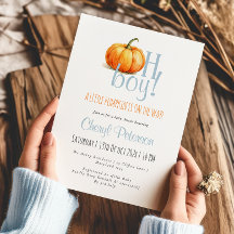 Oh Junge Kleiner Kürbis Blauer Junge Baby Shower