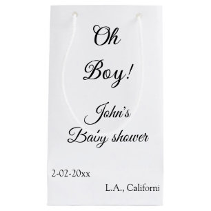oh Junge Mädchen Baby-Party Name Datum Jahr Ort e Kleine Geschenktüte