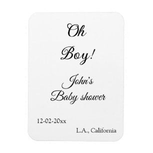 oh Junge Mädchen Baby-Party Name Datum Jahr Ort e Magnet