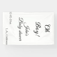oh Junge Mädchen Baby Shower Name Datum Jahr Ort e Banner