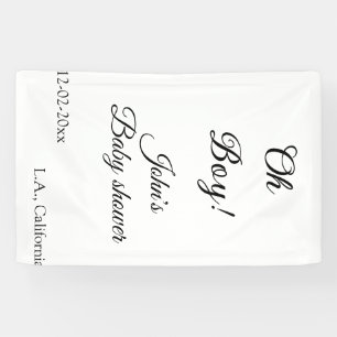 oh Junge Mädchen Baby Shower Name Datum Jahr Ort e Banner
