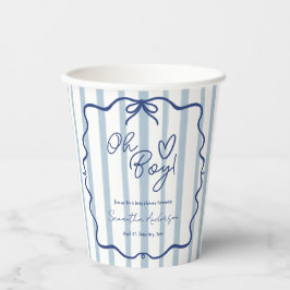 Oh Junge Niedliche Whimsical Blue Stripes Babydusc Pappbecher