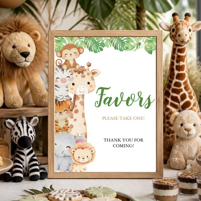 Oh Junge! Safari Dusche | Geschenke-Tischschild Poster (Von Creator hochgeladen)