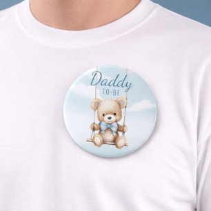 Oh Junge Teddybär Daddy-To-Be-Anstecker Button