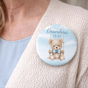 Oh Junge Teddybär Großmutter wird Mutter Pin Button