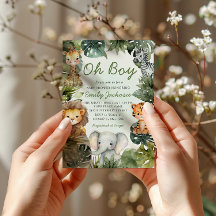 Oh Junge Tropische Dschungelsafari Tiere Babydusch