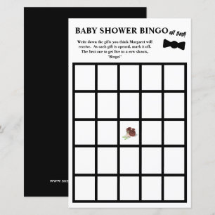 Oh Junge! Tuxedo-Baby-Party-Bingo