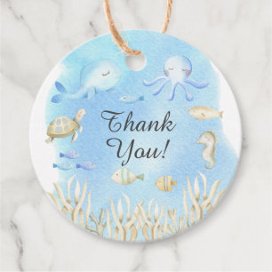 Oh Junge unter der Sea Baby Dusche Gefallen Gesche Geschenkanhänger