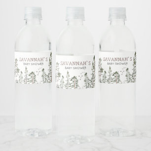 Oh Junge Wald Baby Shower Wasserflaschenetikett