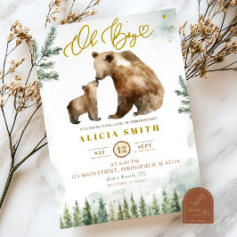 Oh Junge Wald Bär Baby Shower Einladung