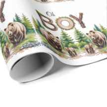 Oh Junge: Waldbaumtypografie Bärendusche