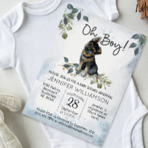 Oh Junge! Wasserfarben-Babyshower mit Deutscher Sc