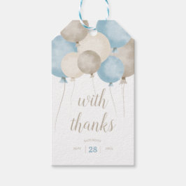 Oh Junge! Watercolor Baby Shower Geschenkmarken Geschenkanhänger