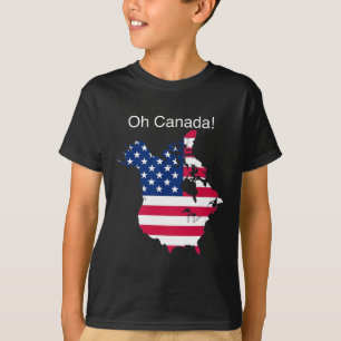 Oh Kanada Funny Trump Karte der USA 2 T-Shirt