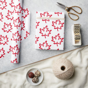 Oh, Kanada! Tag Big Canadain Maple Leaf Geschenkpapier