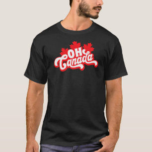 Oh kanadischer Tag Ahornleaf Oh kanadische Flaggen T-Shirt